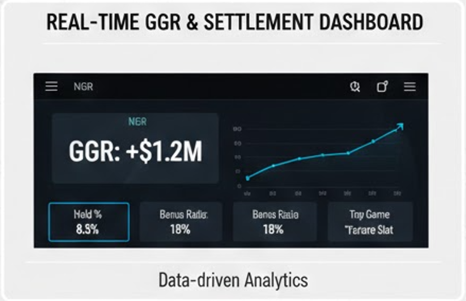 정산 통계 도구를 활용한 카지노 수익 구조 분석 화면