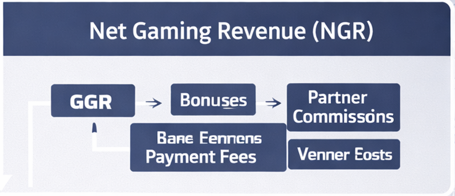 토토사이트 수익 구조에서 보너스와 파트너 수수료 차감 흐름도