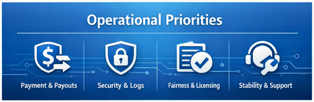 벤더 선택 매트릭스(정산·로그·정품·장애 대응 우선순위)