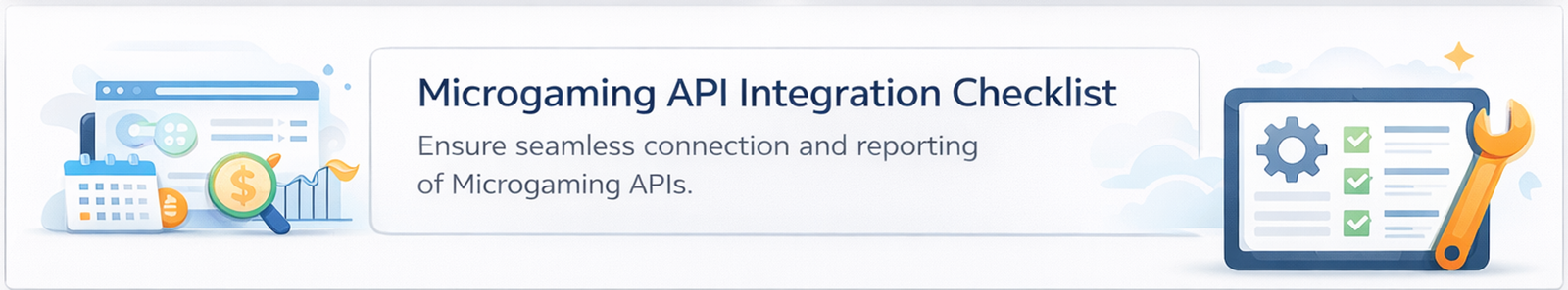 마이크로게이밍 API 연동 체크리스트 인포그래픽