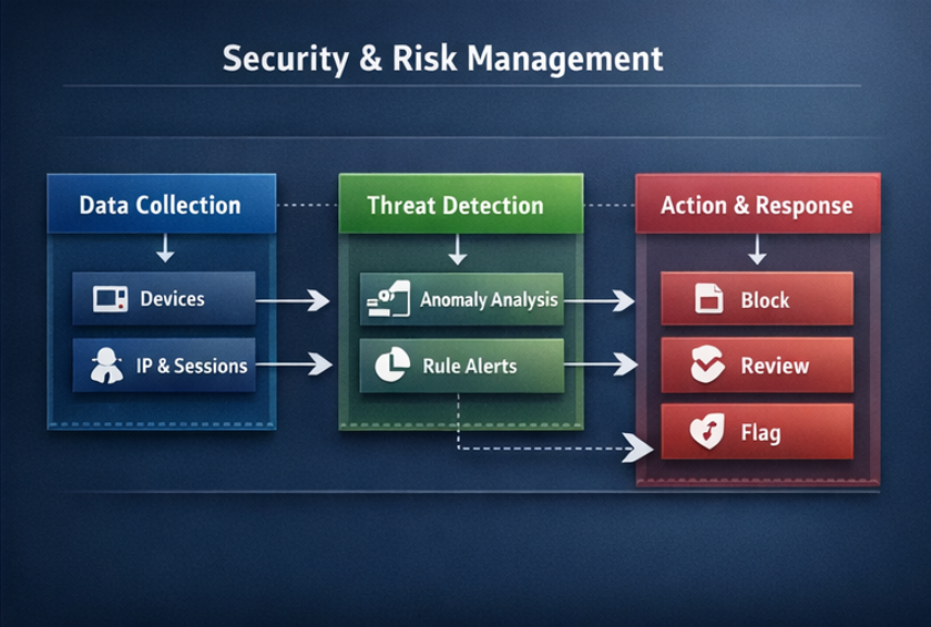 카지노솔루션 데이터 리포트 대시보드(매출/손익, 코호트, 보너스 악용 탐지, 출금 처리시간 지표를 시각화한 그래프).