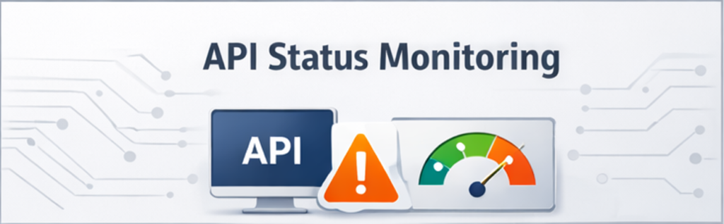 API 모니터링 화면에서 벤더별 응답 시간, 에러 코드 분포, 재시도 상태를 확인하는 예시