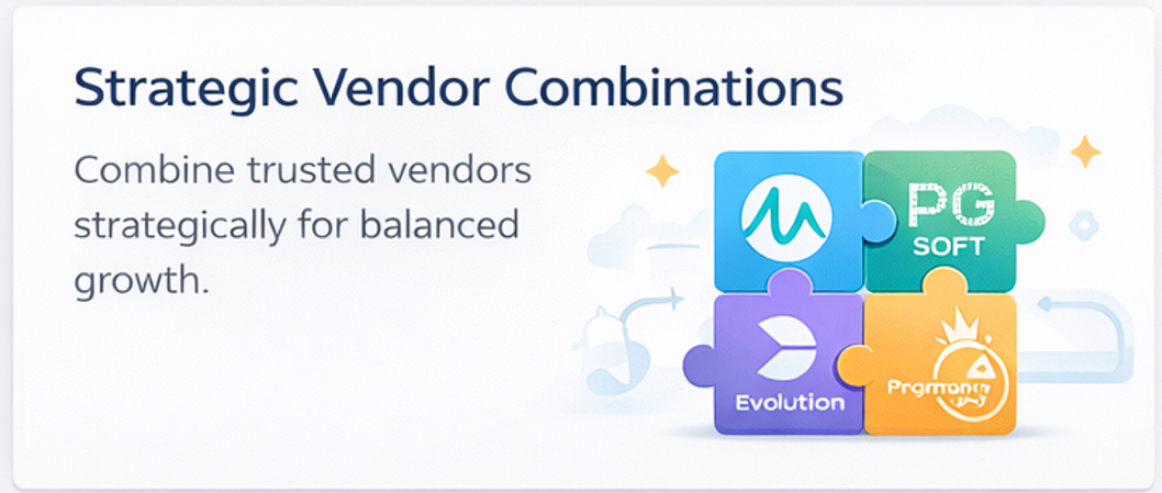 정품 카지노 벤더 조합 전략 다이어그램