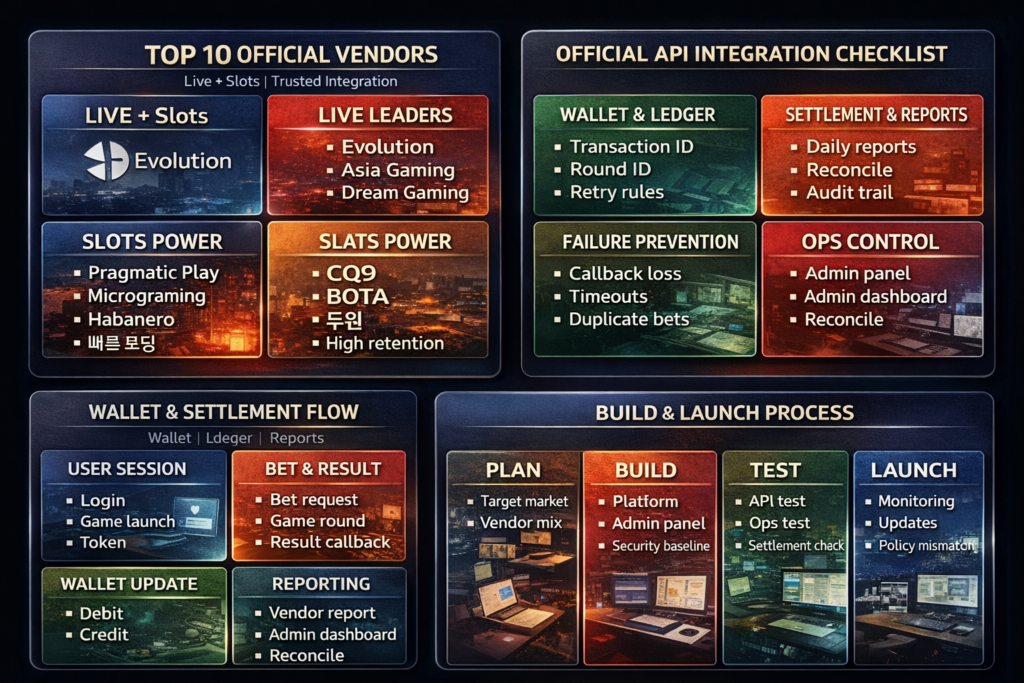 카지노솔루션 제작 시 피해야 할 API 연동 실패 리스크 Top 7