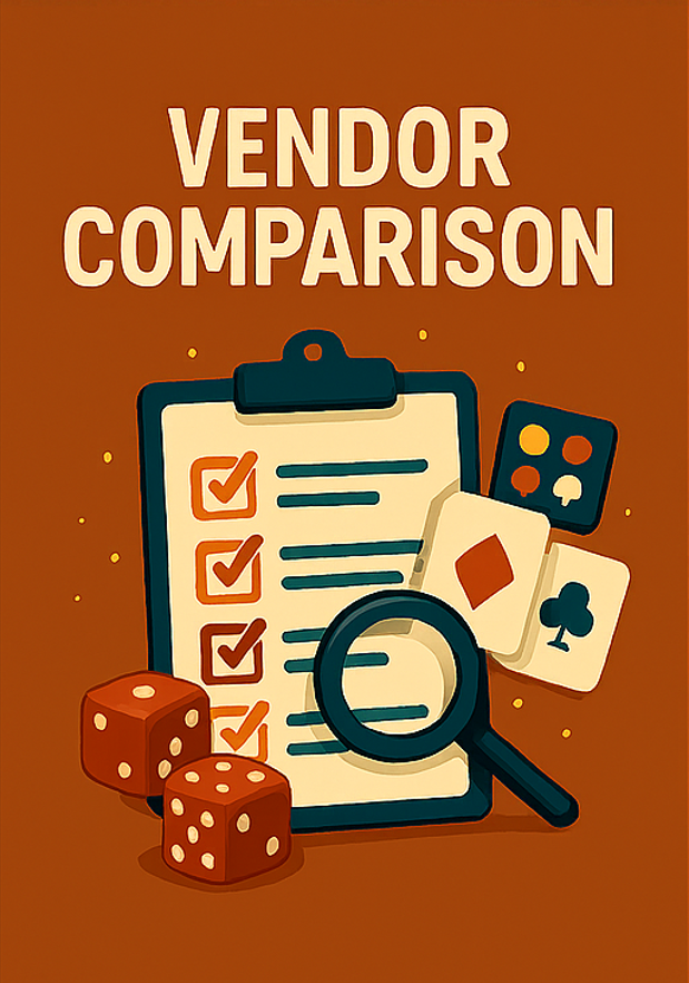 슬롯·라이브 카지노 API 연동 구조를 표현한 카지노 게임 제공사 인포그래픽.