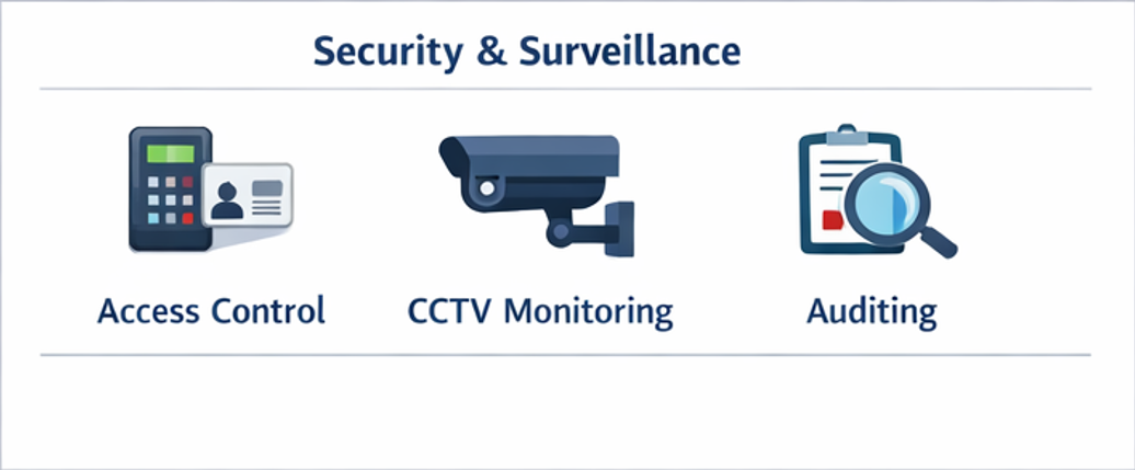  테이블 운영과 딜러 배치, 칩 이동, 캐셔 관리 구조를 설명하는 오프라인 카지노 시스템 이미지