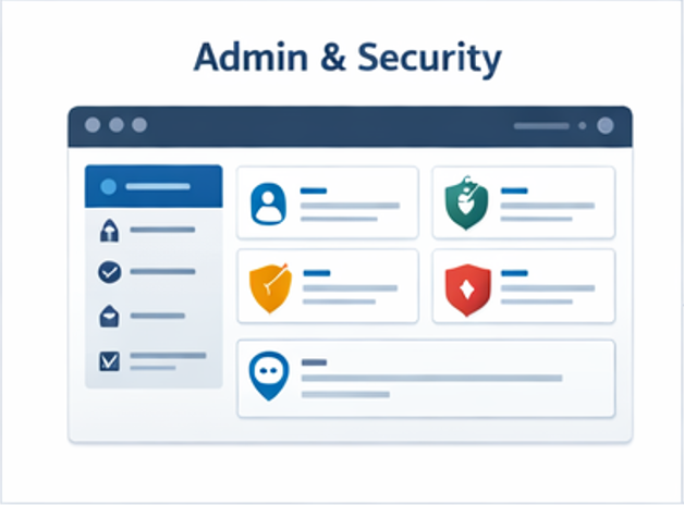 합법 온라인 카지노 솔루션 분양 시장에서 필요한 보안 정책과 권한 분리 로그 추적 구조를 보여주는 대시보드 이미지