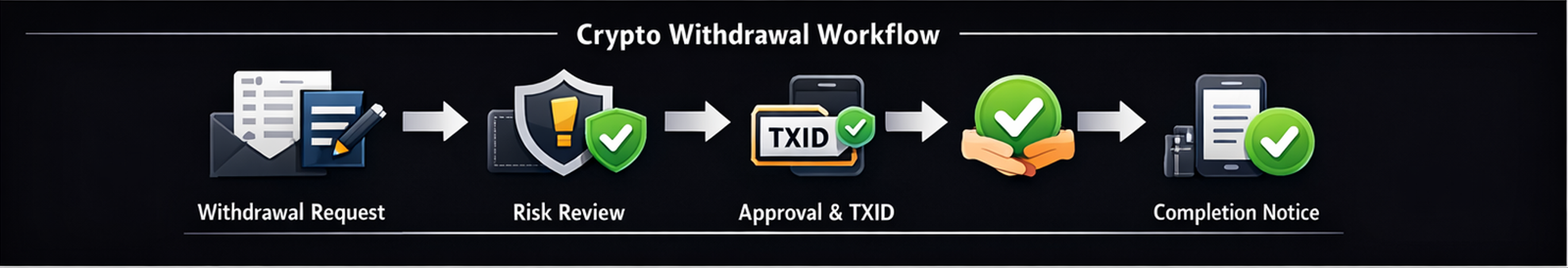 비트코인과 테더코인 출금 요청 검토 승인 완료 구조를 보여주는 카지노 운영 이미지