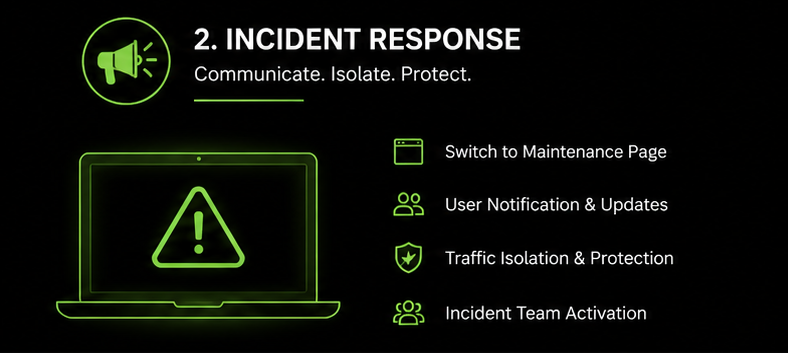 카지노 서버 다운 시 유저에게 표시되는 긴급 점검 안내 랜딩 페이지 화면